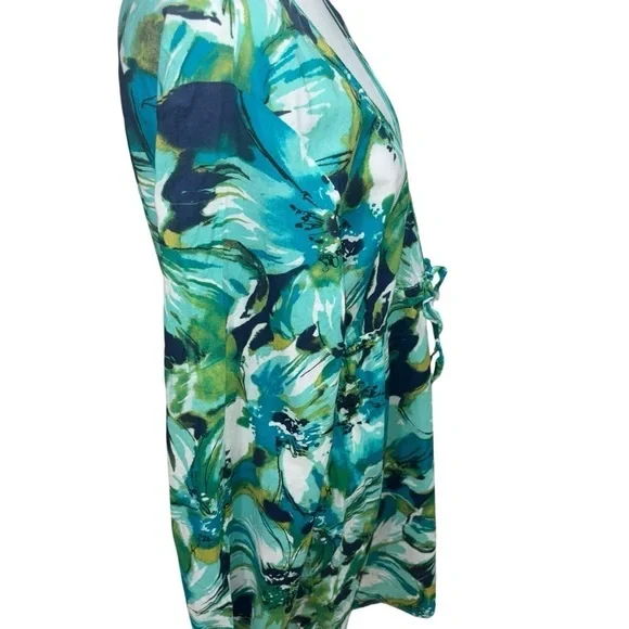Islander Women's M Medium Beach Cover-Up Floral Lightweight Resort Cruise Wear - Picture 5 of 8